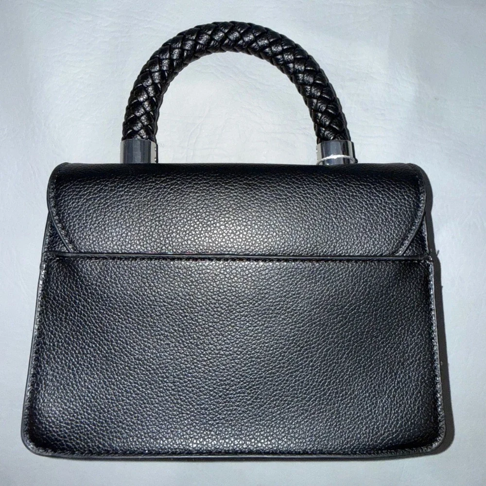 CXL by Christian Lacroix Jardin Black Braided Handle Crossbody Bag NWT